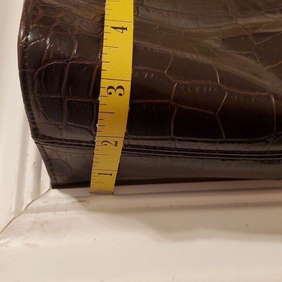 Nine West brown mock croc shoulder bag purse - Picture 8 of 8